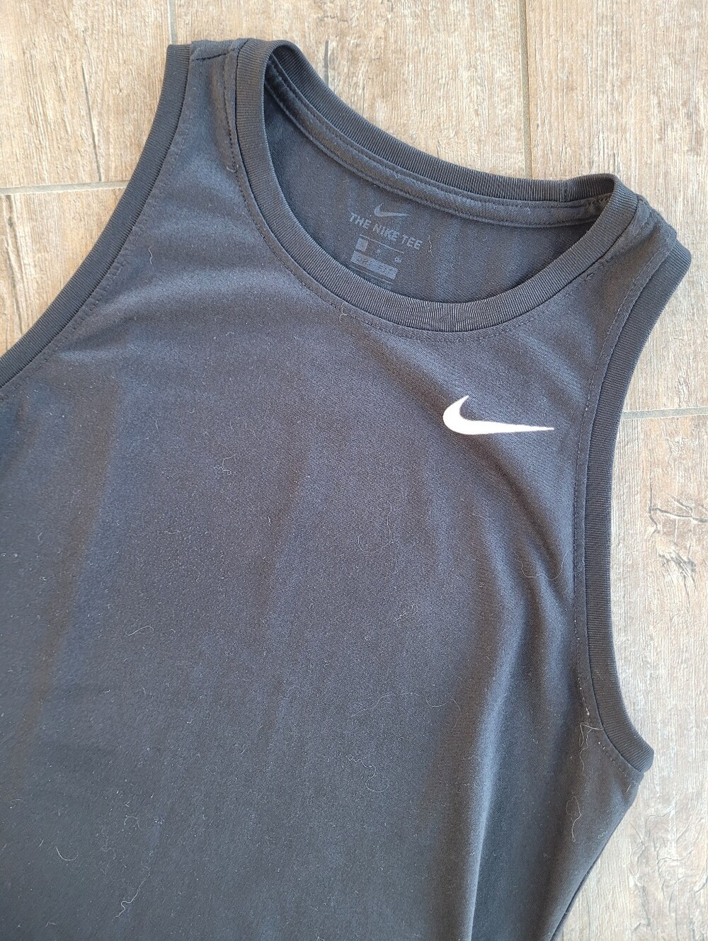 Nike Black Dri-FIT Athletic Tank with White Swoosh - Picture 2 of 5
